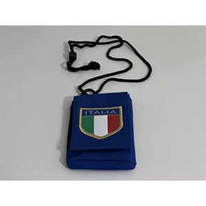 ‎CENTRO RICAMI RICAMIFICIO INDUSTRIALE ITALIANO DAL 1989 Porte-smartphone avec logo brodé, 100% polyester 600d, bleu clair, dimensions : H.16 x L. 10 x P.Cm.2