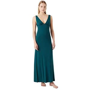 Emporio Armani Swimwear Emporio Armani Stretch viscose damesjurk kort dames lange jurk, tropisch groen, L, Tropisch Groen