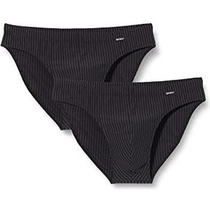 Skiny Skiny Heren Brasil Slip Cotton Advantage Bikini voor heren, 2 stuks, Shadow Stripe