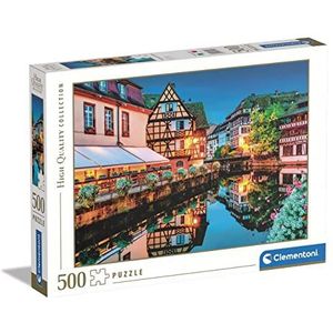 Clementoni Collection-Straatsburg Old Town-500 stukjes puzzel voor volwassenen, gemaakt in Italië, meerkleurig, 35147