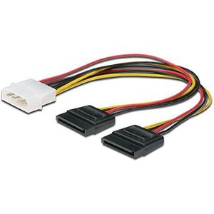 ASSMANN Electronic IDE – 2 x SATA 15-pins – elektrische kabel (recht, recht, UL)