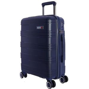 Colonel Tapioca - Cabine reiskoffer - cabinekoffer 55 x 40 x 20 - reiskoffer - robuuste cabinekoffer - robuuste trolley met 4 360° wielen en hangslot, Navy Blauw, Cabine