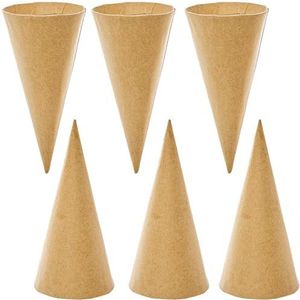 Baker Ross FN216 DYO Cardboard Cones - verpakking van 6 kartonnen bekers om te versieren