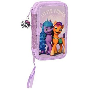 My Little Pony 412235854 Pennenetui met 28 gereedschappen, ideaal voor kinderen van 5 tot 14 jaar, comfortabel en veelzijdig, 12,5 x 4 x 19,5 cm, violet