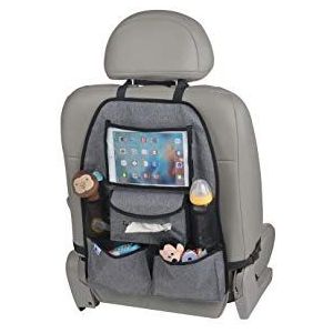 ALTABEBE Deluxe autostoel met tas voor tablet, donkergrijs