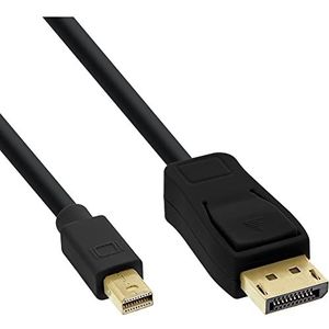 InLine 17132S Mini DisplayPort naar DisplayPort-kabel, 2 m, zwart