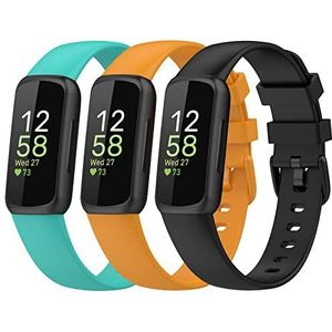 Chofit Set van 3 vervangende zachte siliconen polsbandjes voor de Fitbit Inspire 3 Activiteitentracker