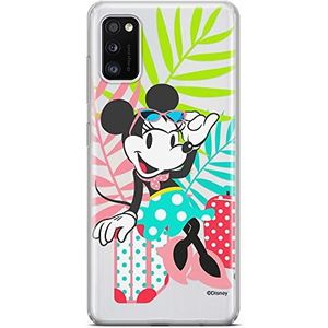ERT GROUP Origineel en gelicentieerd Disney Minnie en Mickey 029 hoesje voor Samsung A41, perfect aangepast aan de vorm van de mobiele telefoon, gedeeltelijk transparant