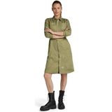 G-STAR RAW Nauwsluitende jurk met lange mouwen, casual jurk voor dames, Groen (Ensis Green D24273-d521-6057)