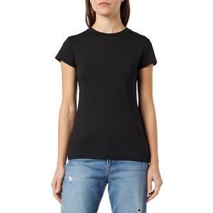 Pinko Pesaro T-shirt en jersey fluide pour femme, Z99_Noir Limousine, XL