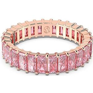 Swarovski Matrix ring, toverstokmaat, roze, roséverguld, 52, roségoud verguld, zirkonia, kristallen, Roségoud, zirkonia, Kristallen