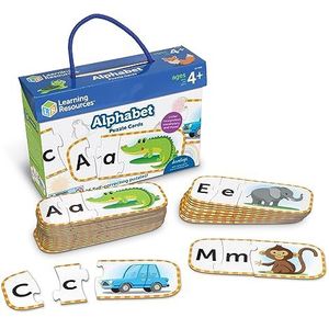 Learning Resources - Alfabetkaarten, voorbereiding op de kleuterschool, zelfcorrigerende puzzel, vanaf 4 jaar, LER6089