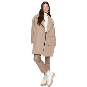 Damesjas met reverskraag, lange mouwen, beige, 62, Beige