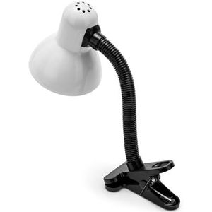 Bureaulamp met klem, fitting voor E27, led-compatibel, flexibele arm, met kabel en schakelaar, metaal, voor kinderkamer, kantoor, nachtkastje