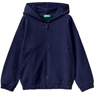 United Colors of Benetton Mesh met capuchon. M/L 3gnsc502h meisjes hoodie (1 stuk), Donkerblauw 252