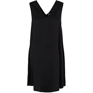 PIECES Vrouwelijke mini-jurk met V-hals, zwart.