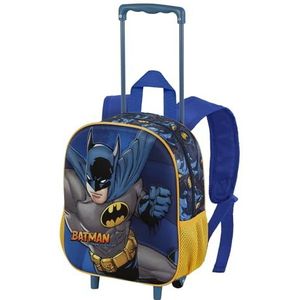 Batman Night Petit sac à dos 3D à roulettes Bleu foncé 26 x 34 cm Capacité 12,5 l, noir foncé, One Size, Petit sac à dos 3D à roulettes Night