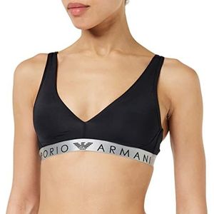 Emporio Armani Iconic dames microfiber gewatteerde bh zwart M, zwart.