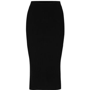 HUGO Sanderine Knitted_Skirt, zwart 1, L dames, Zwart 1