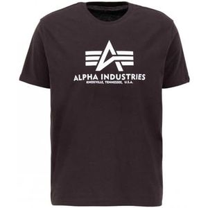 Alpha Industries Basic 100501 T-shirt, normale maat, korte mouwen, heren, Bruin