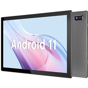 SGIN Tablet 10,1 inch, Android 11, 6 GB RAM + 128 GB ROM (512 GB TF), 1920 x 1200 IPS FHD, 5MP + 8 MP camera, WiFi, Bluetooth 5.0, Dual WiFi, 7000 mAh (grijs)