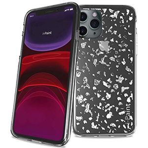 i-Paint iPhone 11 Pro Max 6,5 inch zilver glitter case zilver