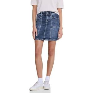 Street One A361445 Jeansrok met hoge taille voor dames, Heavy Mid Blue Wash