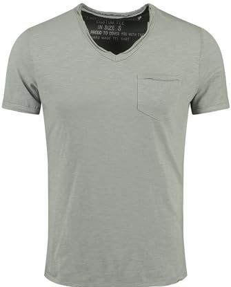 KEYLARGO T-shirt met V-hals voor heren, Faded Moss (1541)