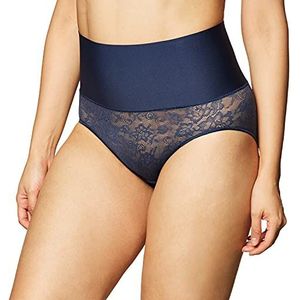 Maidenform Tame Your Tummy Brief Shapewear Dames Ondergoed Kant Navy Blauw XL, Kant in marineblauw