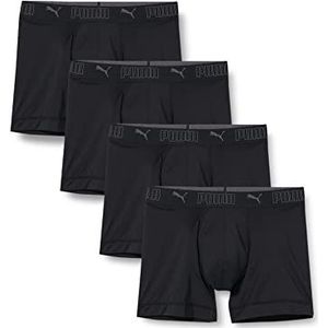 PUMA Sport Set van 4 boxershorts van microvezel, zwart, S heren, zwart, S, zwart., S