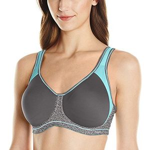 Freya Sonic Beugel Gegoten Spacer Sport BH 34B, Blauw, 90G, Carbon, 75D