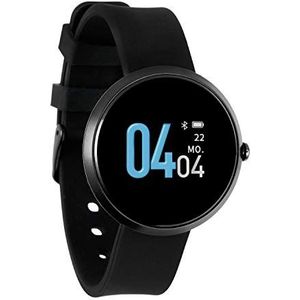 X-WATCH 54060 SIONA COLOR FIT Farb-TFT Smartwatch voor dames, activiteitstracker voor Android en Apple iOS Dark Black