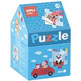 Apli Kids - Puzzel Dieren Op Reis - 24 Puzzelstukken - Vanaf 3 Jaar