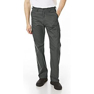 Portwest Lee Cooper Workwear Premium zware broek met meerdere zakken plus toploader kniezakken zwart/zwart, Grijs, 30W / 33L lang