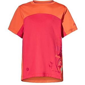 VAUDE Kids Solaro-T-shirt unisexe pour enfants, Rose brillant et orange, 122-128