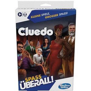 Hasbro Cluedo Compact draagbaar spel voor 3-6 spelers, reisspel voor kinderen, overal plezier