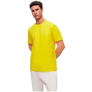 BOSS T-shirt pour homme en coton stretch avec bande sur les côtés, Jaune vif 739, XXL