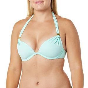 Smart & Sexy Swim Secret Mega Push-Up Neckholder Bikini Top Dames, Mint Chip