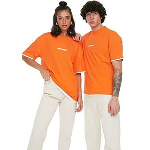 Trendyol Homme Homme Décontracté Basic Crew Neck Knit T-Shirt, Orange, XL