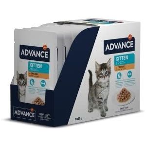 Advance Natvoer voor kittens met kip, multipack 12 x 85 g, totaal 1,02 kg