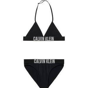 Calvin Klein Driehoekige bikini set nylon driehoek beha meisjes, Zwart