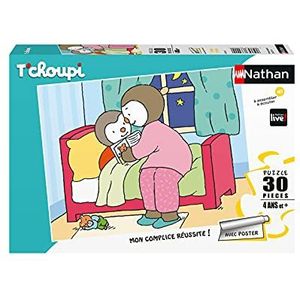 Nathan - Kinderpuzzel – 30 delen – T'choupi maakt dodo – meisjes of jongens vanaf 4 jaar – hoogwaardige puzzel – dik en duurzaam karton – dagelijks & gezin – 86369