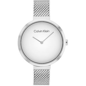 Calvin Klein Dameshorloge, analoog, kwarts, met roestvrijstalen band, 25200079, armband, Wit., Armband