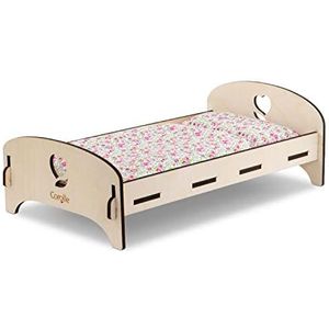 Corolle Bed voor poppen 30 en 36 cm, hout, 1 persoon