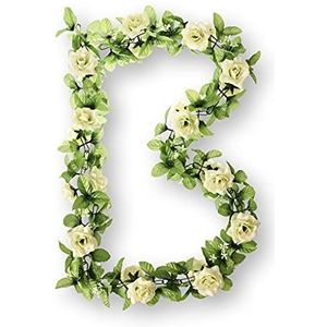 Basil Flower Garland Rozen-slinger, wit, eenheidsmaat