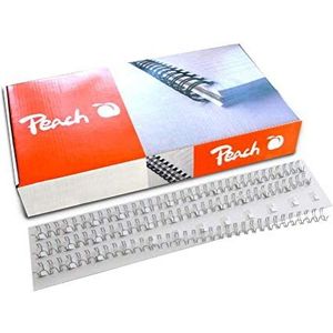 Peach Wire Binding Combs, 6mm Silver, 3:1, 34 Loops A4, 100 pcs. PW064-01