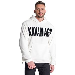 Gianni Kavanagh White Gk Logo Hoodie Sherpa Homme, blanc, L