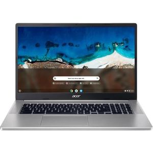 Acer Chromebook 317 CB317-1H-C7TP Laptop 17,3 inch Full HD, laptop (Intel Celeron N4500, 8 GB RAM, 256 GB eMMC, Intel UHD Graphics, Chrome OS), laptop, zilvergrijs
