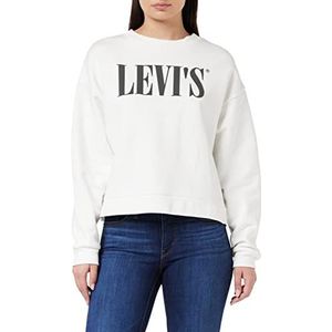 Levi's Graphic Diana Crew Sweatshirt voor dames, wit (90-serif white+ 000)