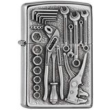 ZIPPO 2007114 Toolbox Attached StreetChrome Stormaansteker, Navulbaar, Geschenkdoos, Premium Kwaliteit